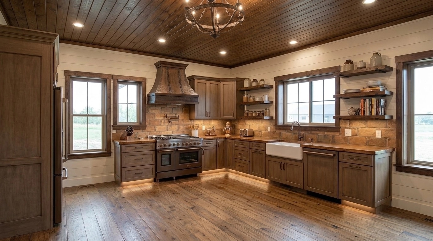 Modern Farmhouse Kitchen design — interior photo by GenRoom AI