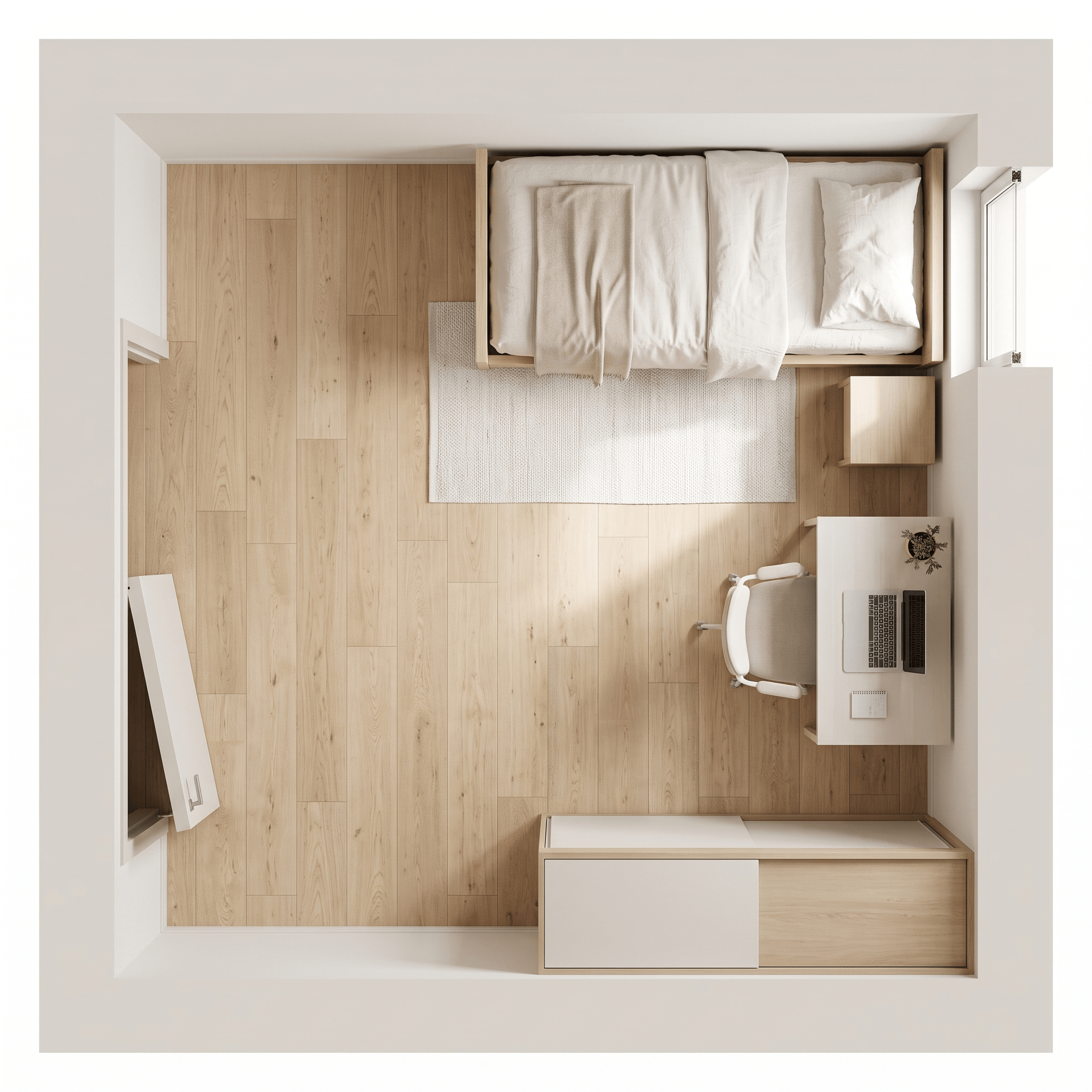 Reka bentuk dalaman dalam gaya Minimalism — Ruang Tamu oleh GenRoom AI