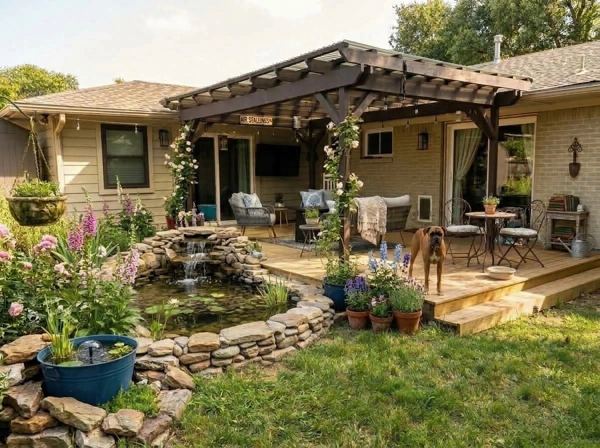 Landscape design in English Cottage Garden style — Yard by GenRoom AI