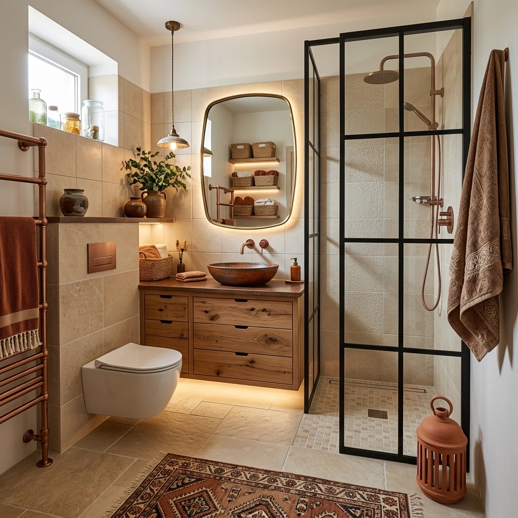 Design d'interni in stile Eclectic — Bagno di GenRoom AI
