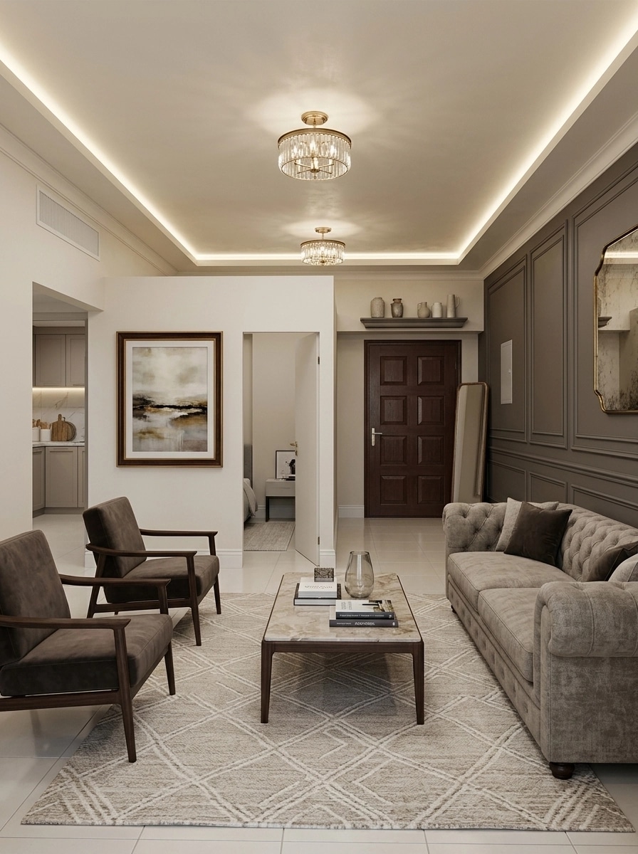Interior design in Transitional style — Living Room by GenRoom AI