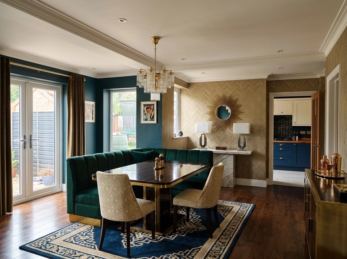 Interior design in Art Deco style — dining_room by GenRoom AI