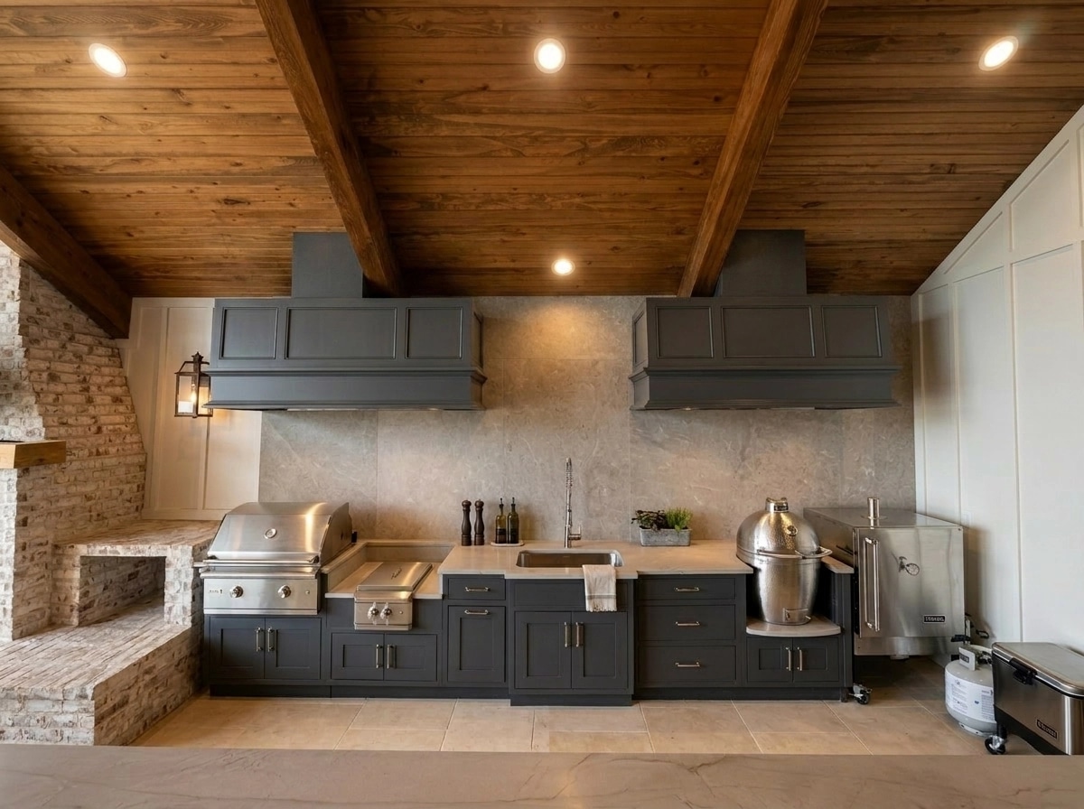 Kitchen interior in Transitional style — photo by GenRoom AI