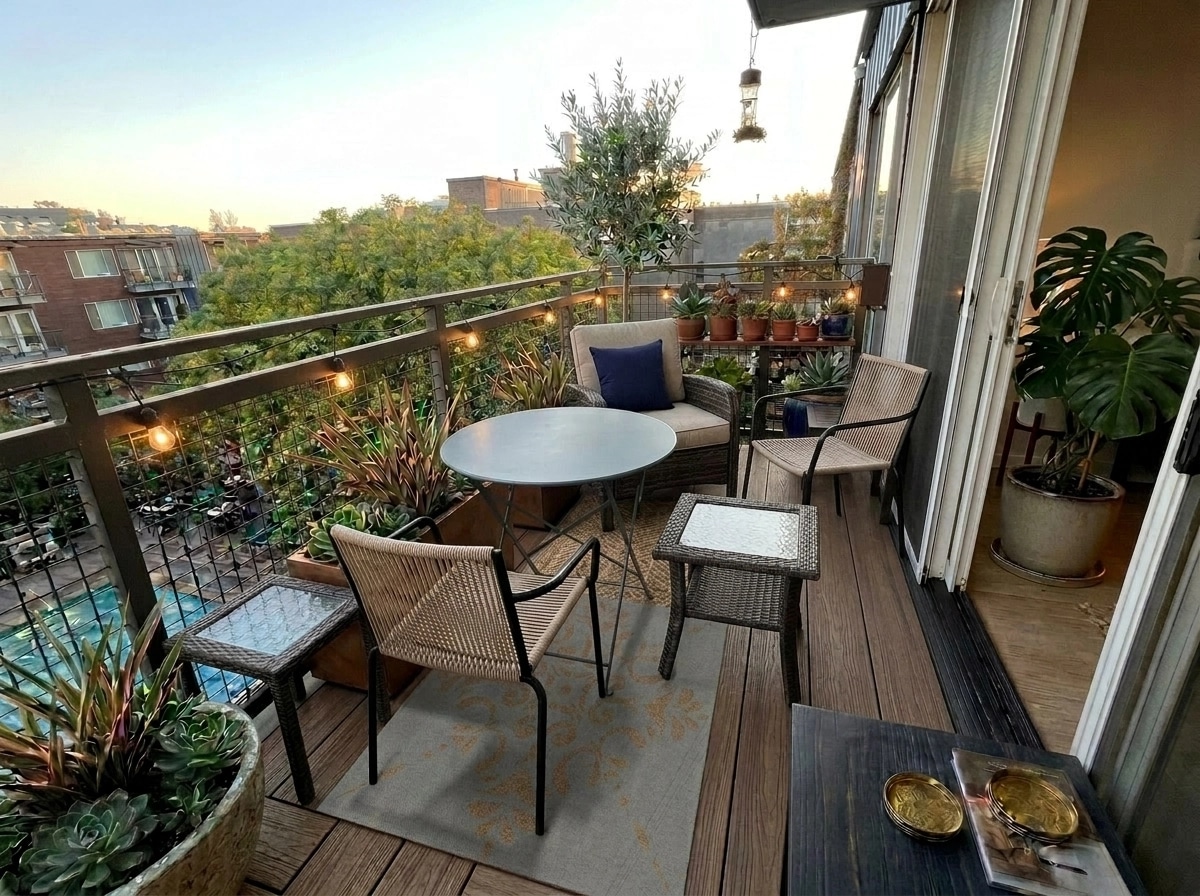 Interior design in Modern Farmhouse style — balcony by GenRoom AI