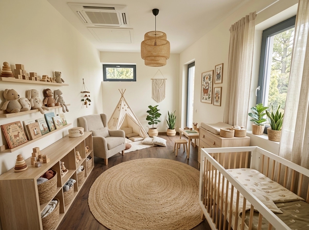 Interior design in Bohemian style — Kids Room by GenRoom AI