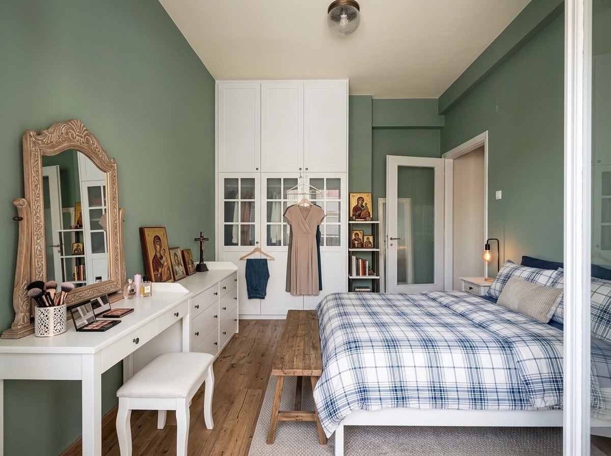 Modern Farmhouse Bedroom design — interior photo by GenRoom AI