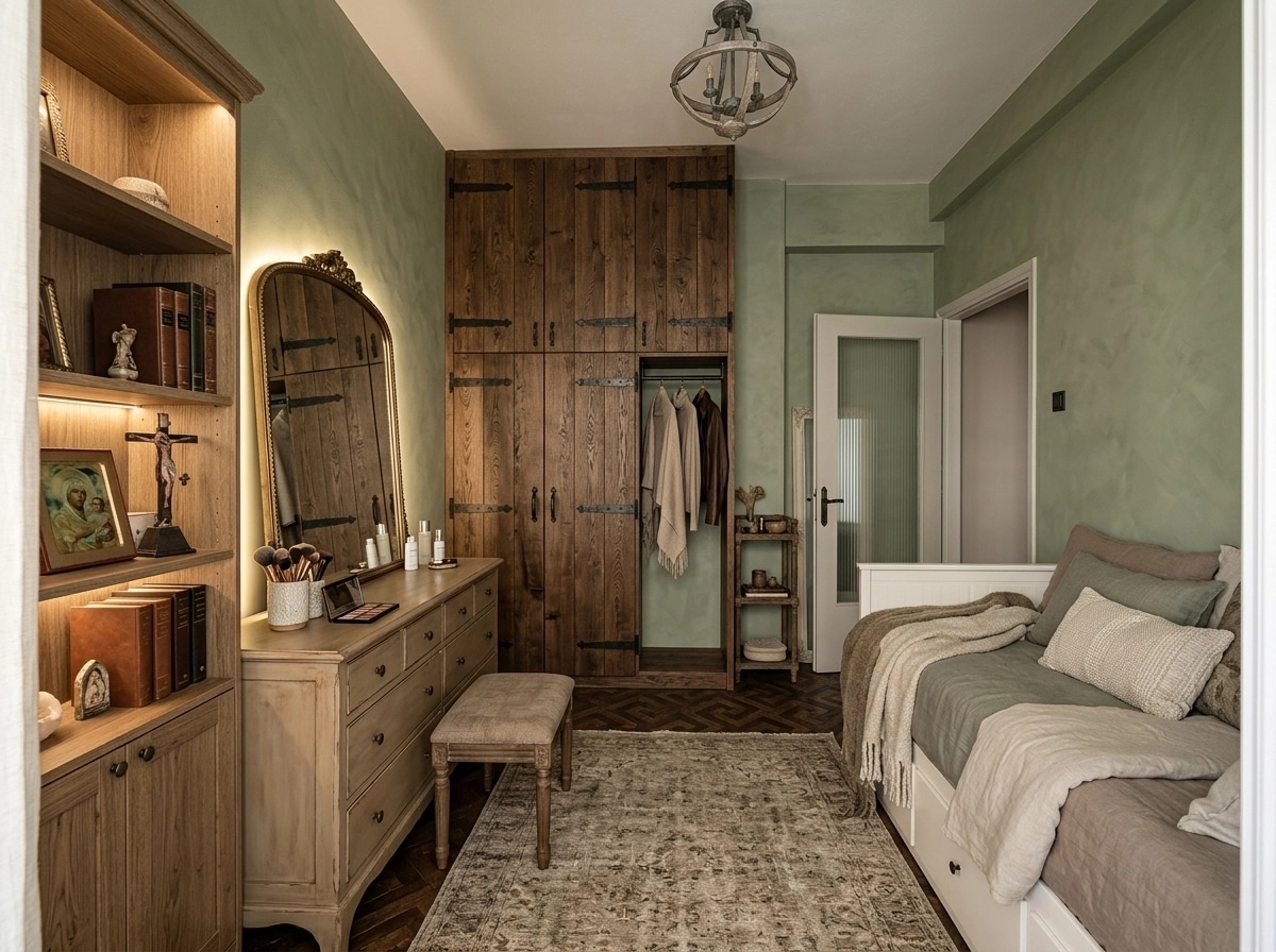 Interior design in Rustic style — Bedroom by GenRoom AI