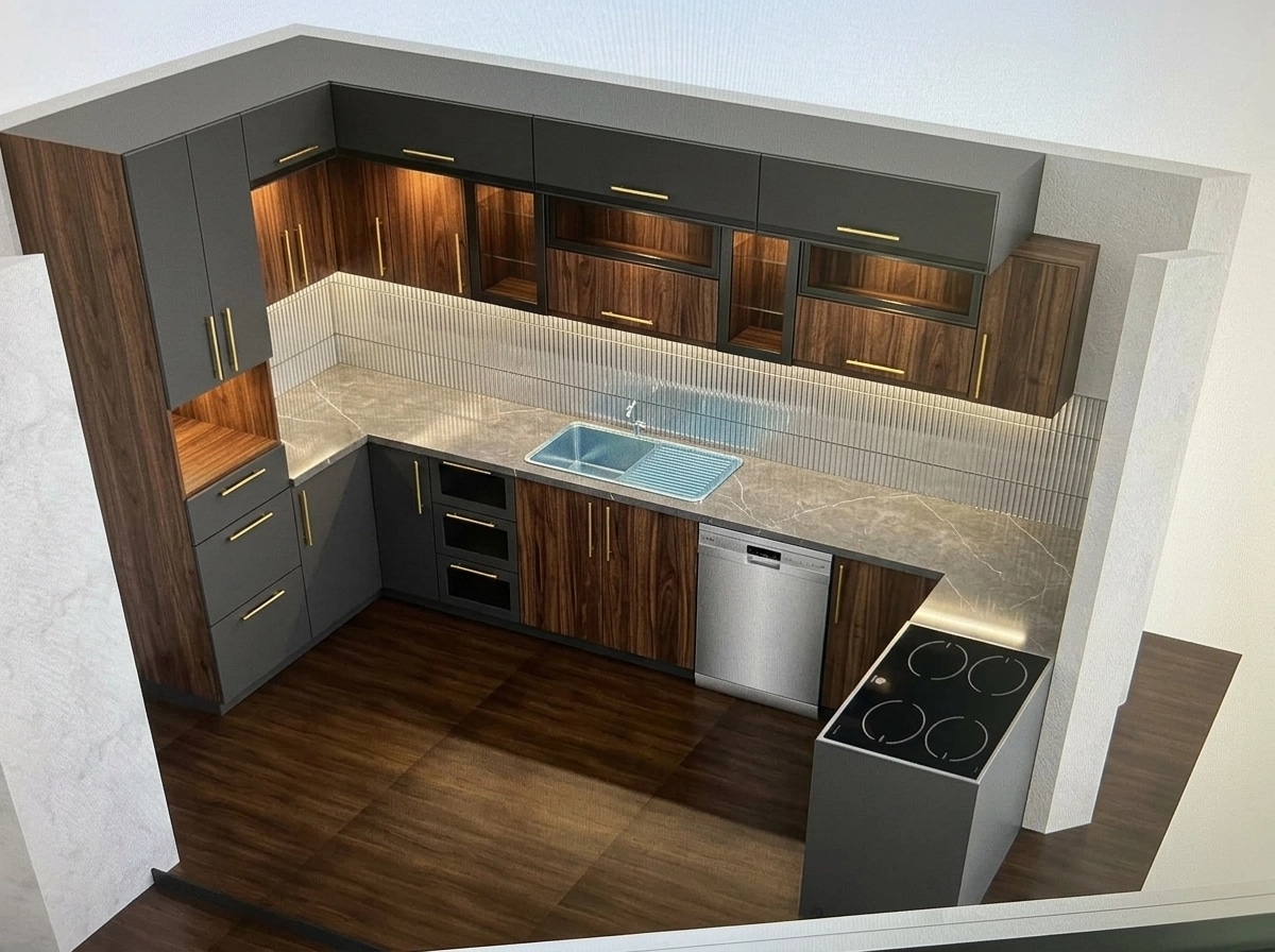 Kitchen interior in no_style style — photo by GenRoom AI