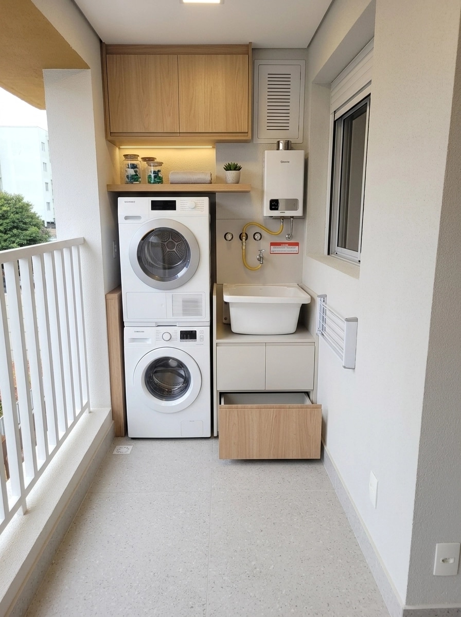 Interior design in Contemporary style — laundry by GenRoom AI