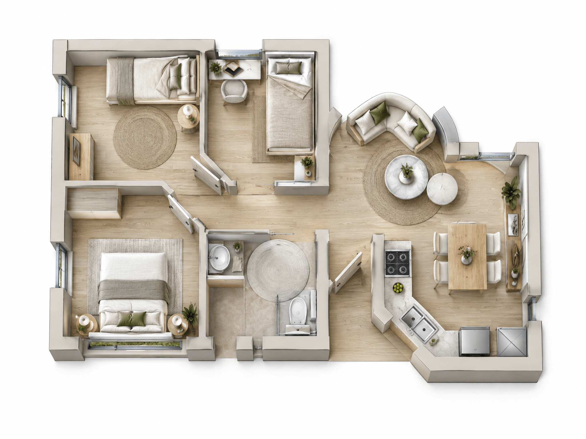 Contemporary Living Room design — interior photo by GenRoom AI