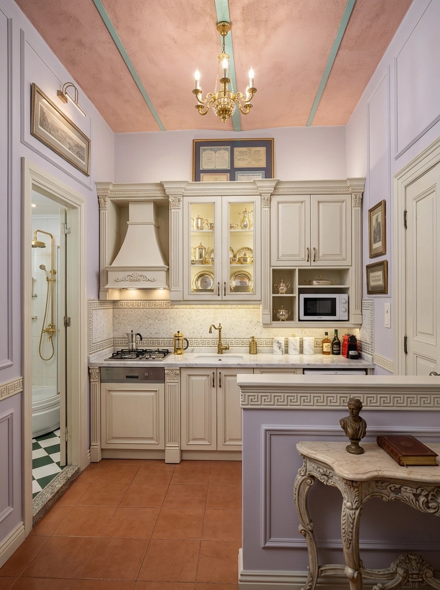 Interior design in Neoclassic style — Kitchen by GenRoom AI