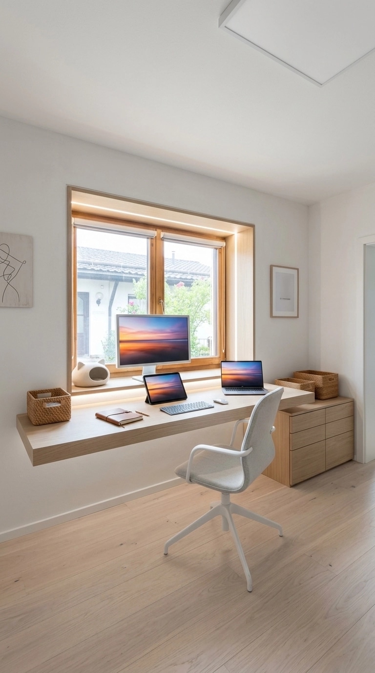 Minimalism Office design — interior photo by GenRoom AI