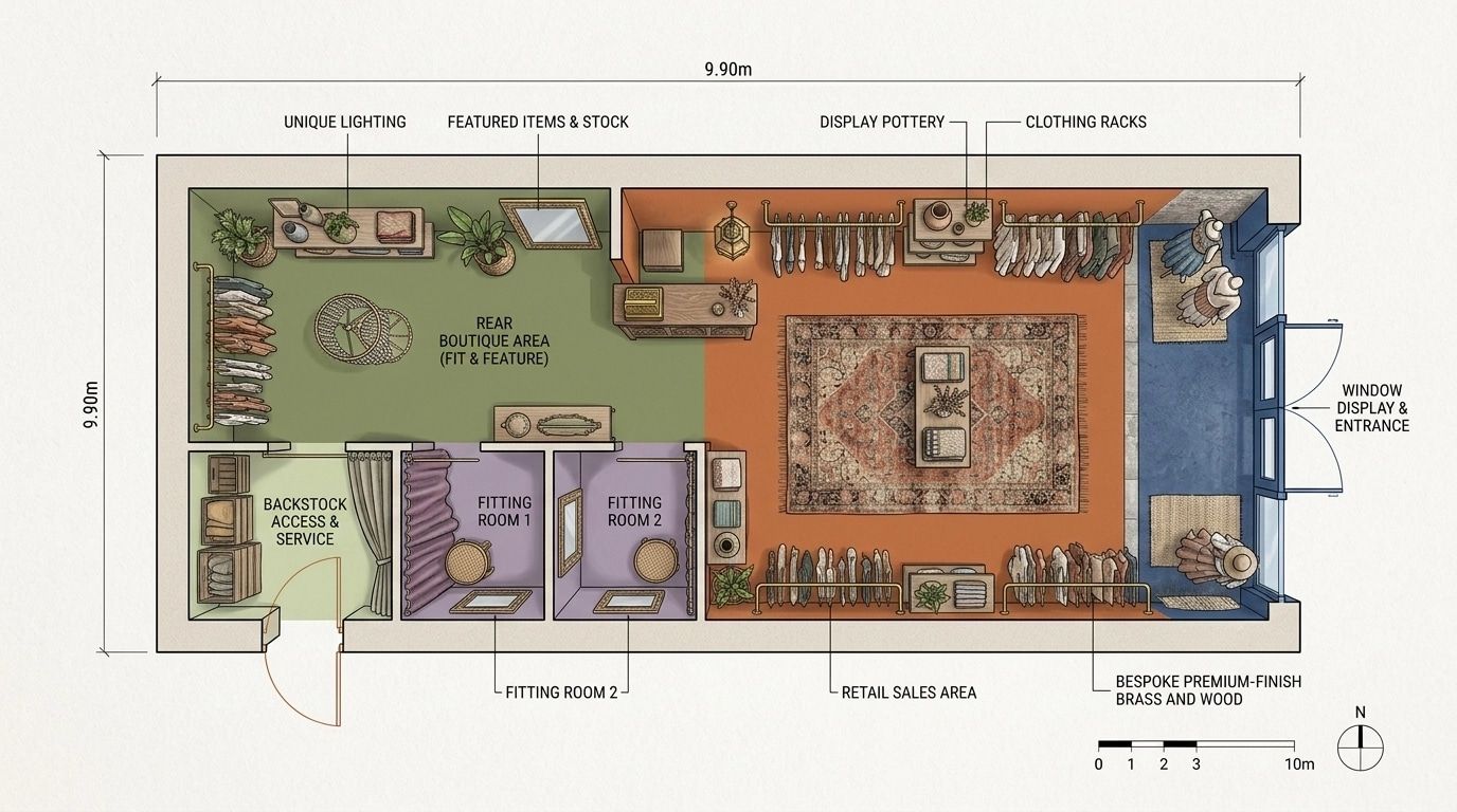 Interior design in Bohemian style — shop by GenRoom AI