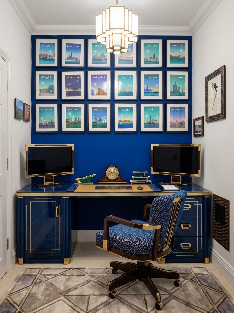 Office interior in Art Deco style — photo by GenRoom AI