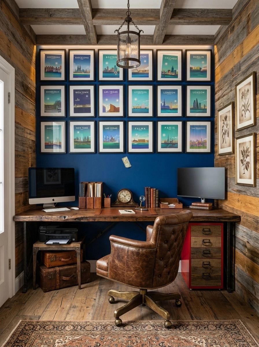 Office interior in Rustic style — photo by GenRoom AI
