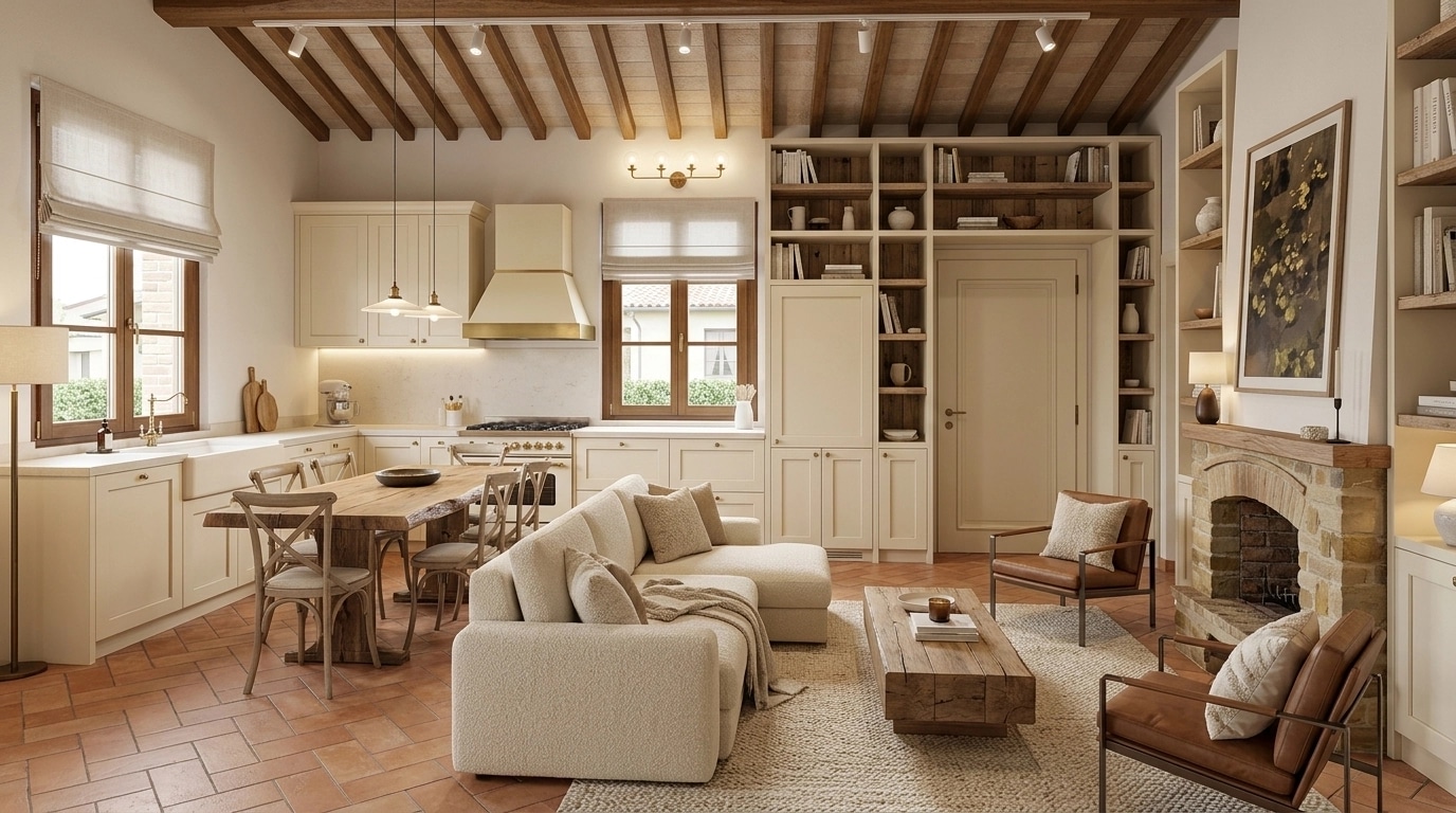 Modern Farmhouse Living Room design — interior photo by GenRoom AI