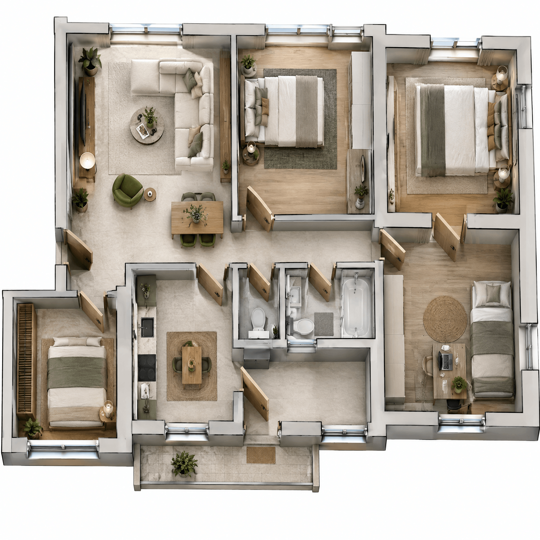 Interior design in Contemporary style — Living Room by GenRoom AI