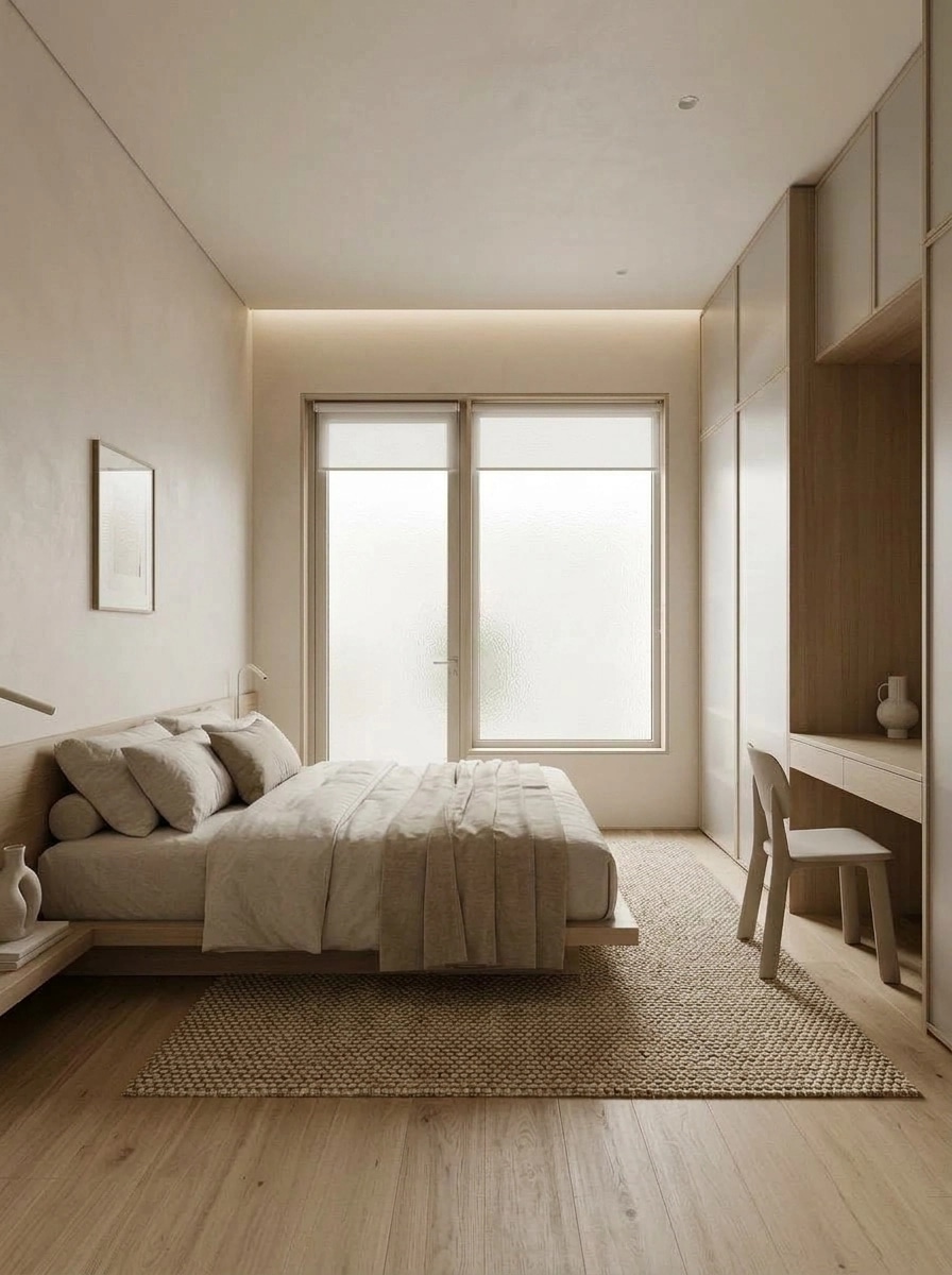 Minimalism Bedroom design — interior photo by GenRoom AI