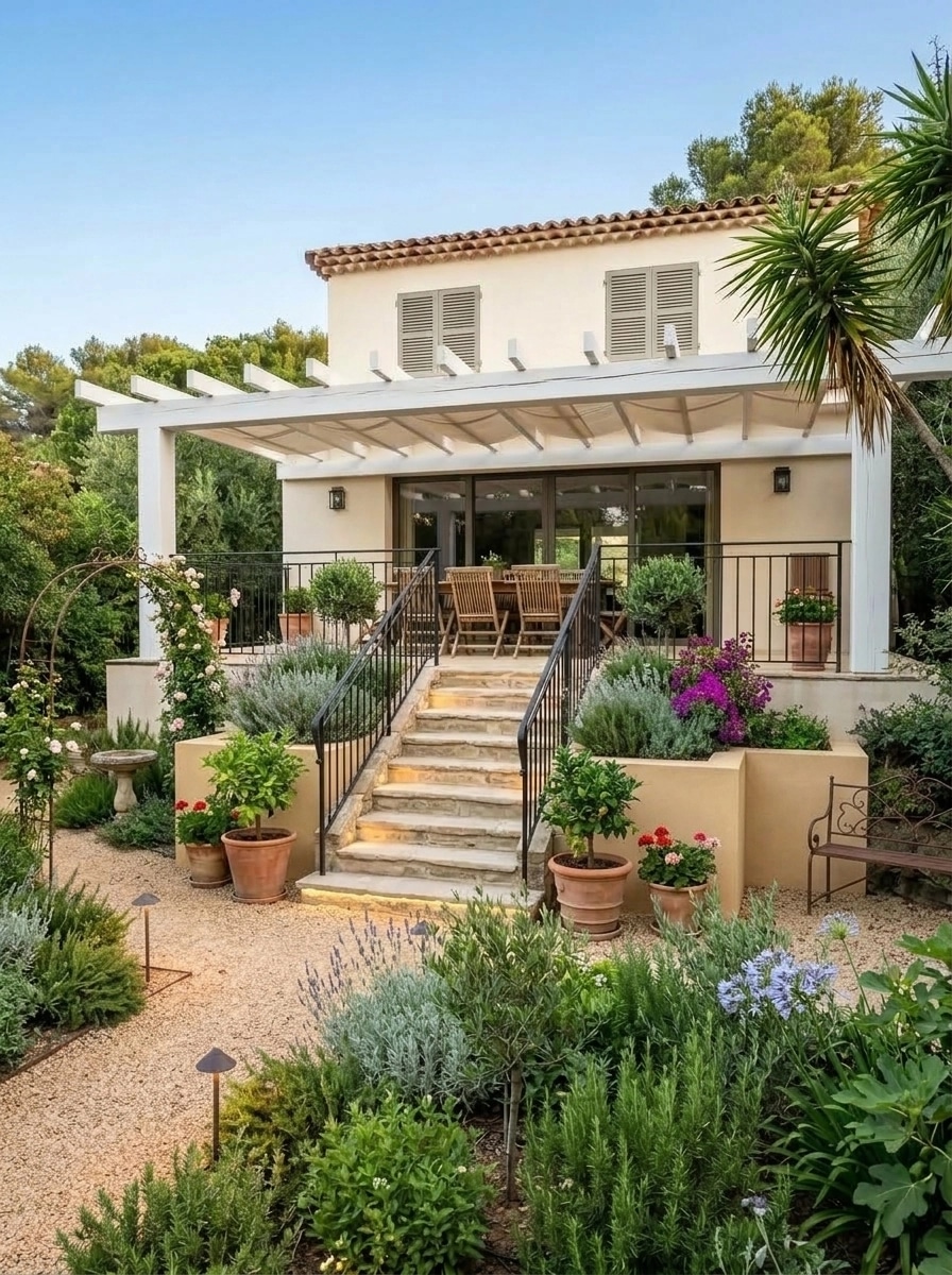 Design paisagístico em estilo Provence Garden — Jardim por GenRoom AI