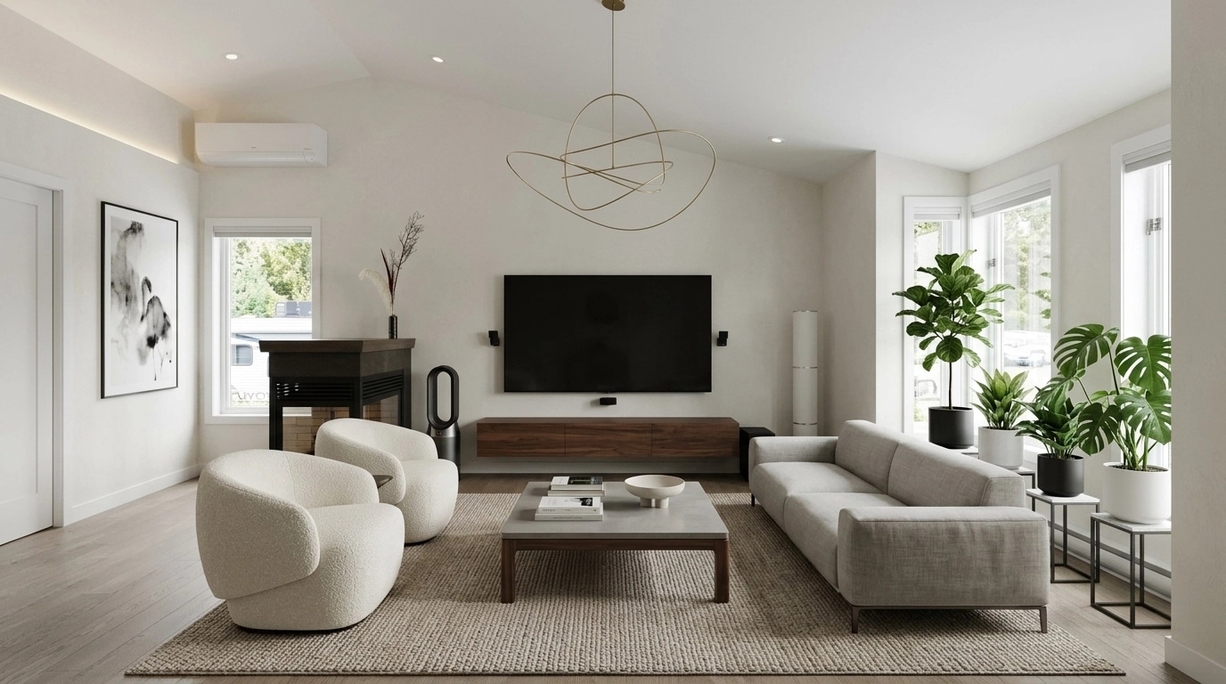 Minimalism Living Room design — interior photo by GenRoom AI
