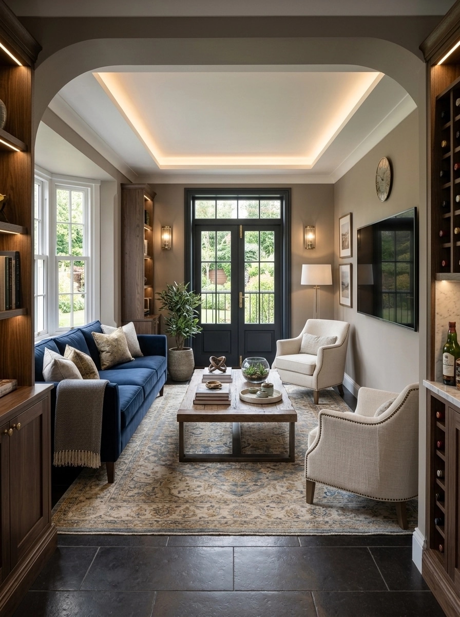 Transitional Living Room design — interior photo by GenRoom AI