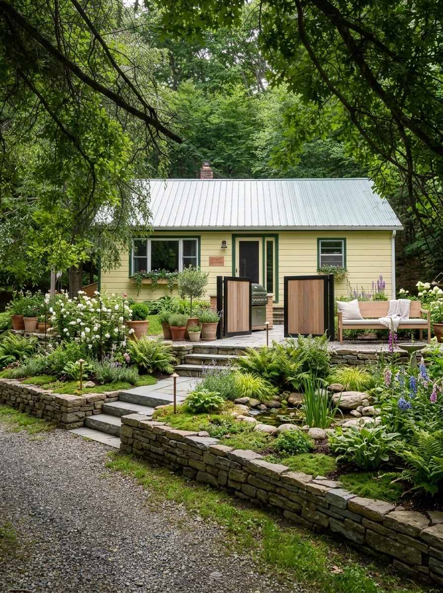 Landscape design in Scandinavian Garden style — Yard by GenRoom AI