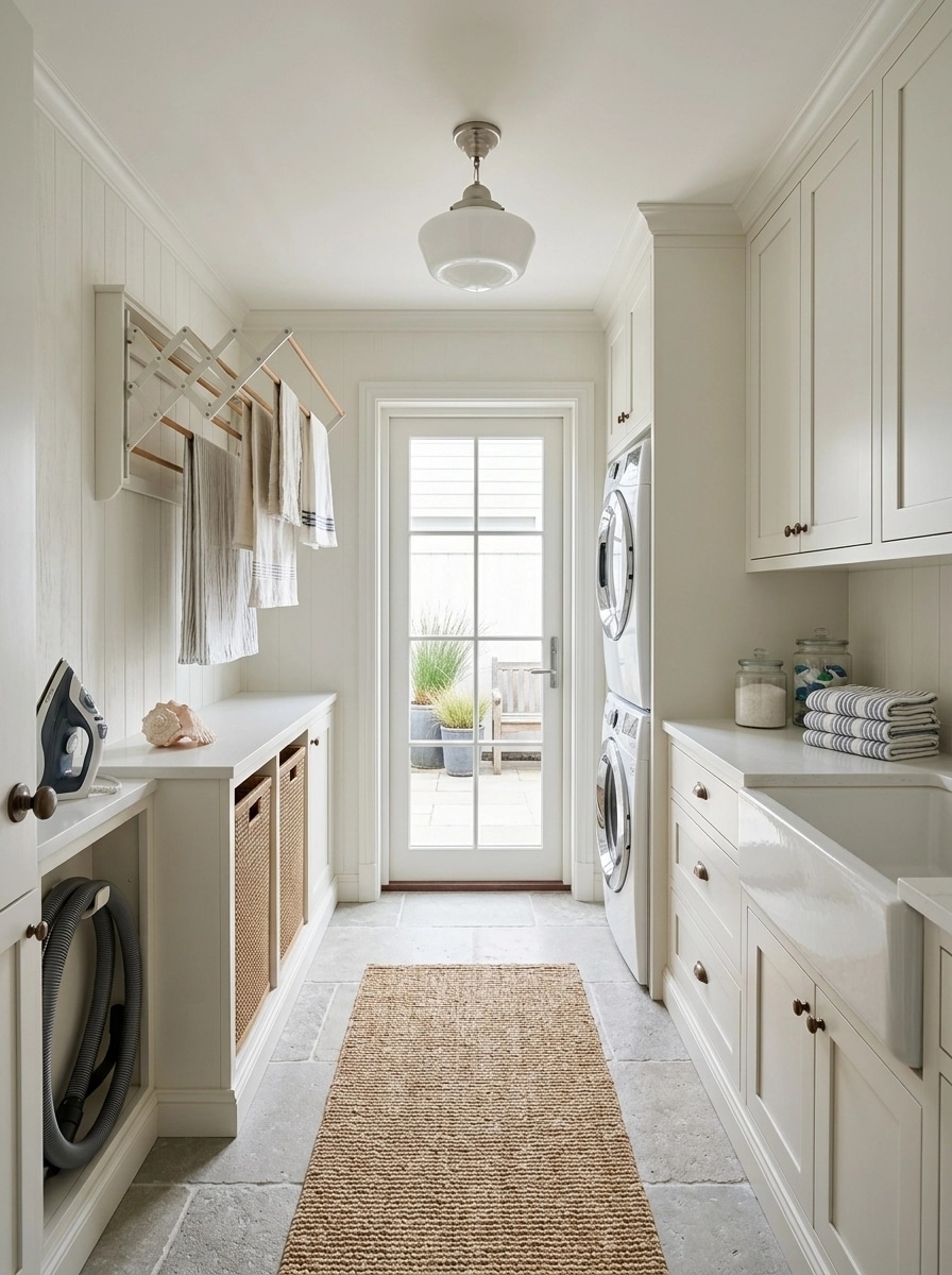 Interior design in Coastal / Hamptons style — laundry by GenRoom AI