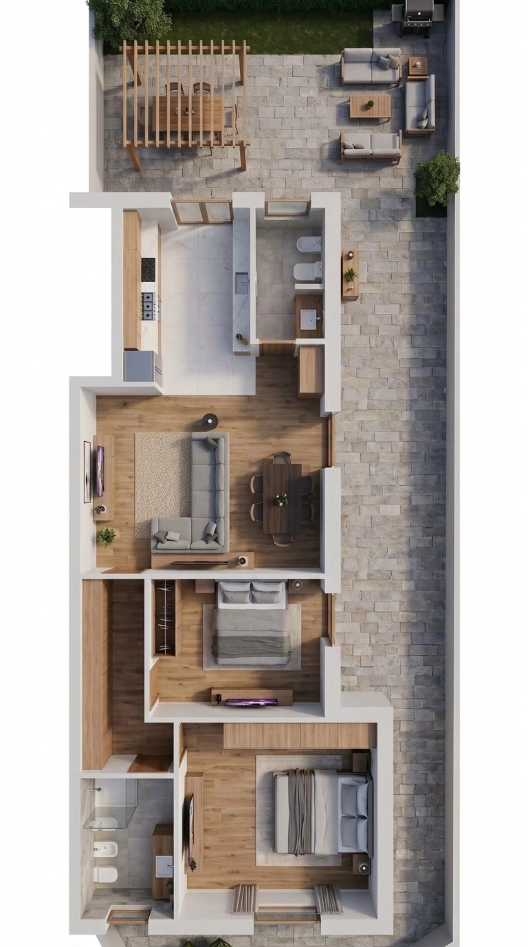 Interior design in Contemporary style — Living Room by GenRoom AI