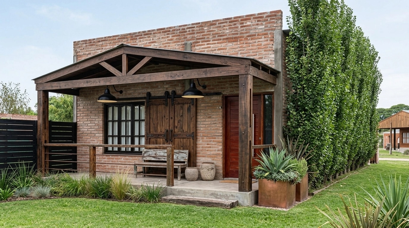 Facade design in Barnhouse Facade style — photo by GenRoom AI