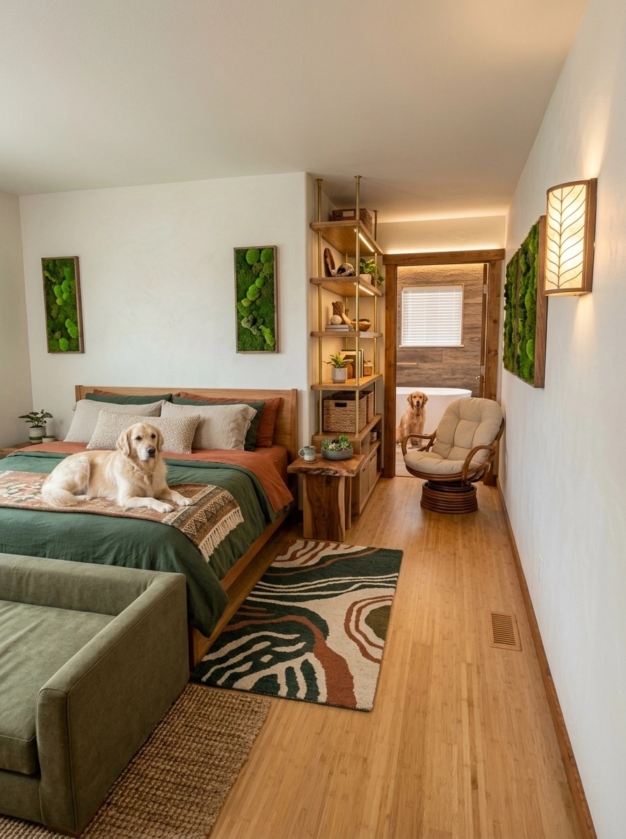 Interior design in Biophilic style — Bedroom by GenRoom AI