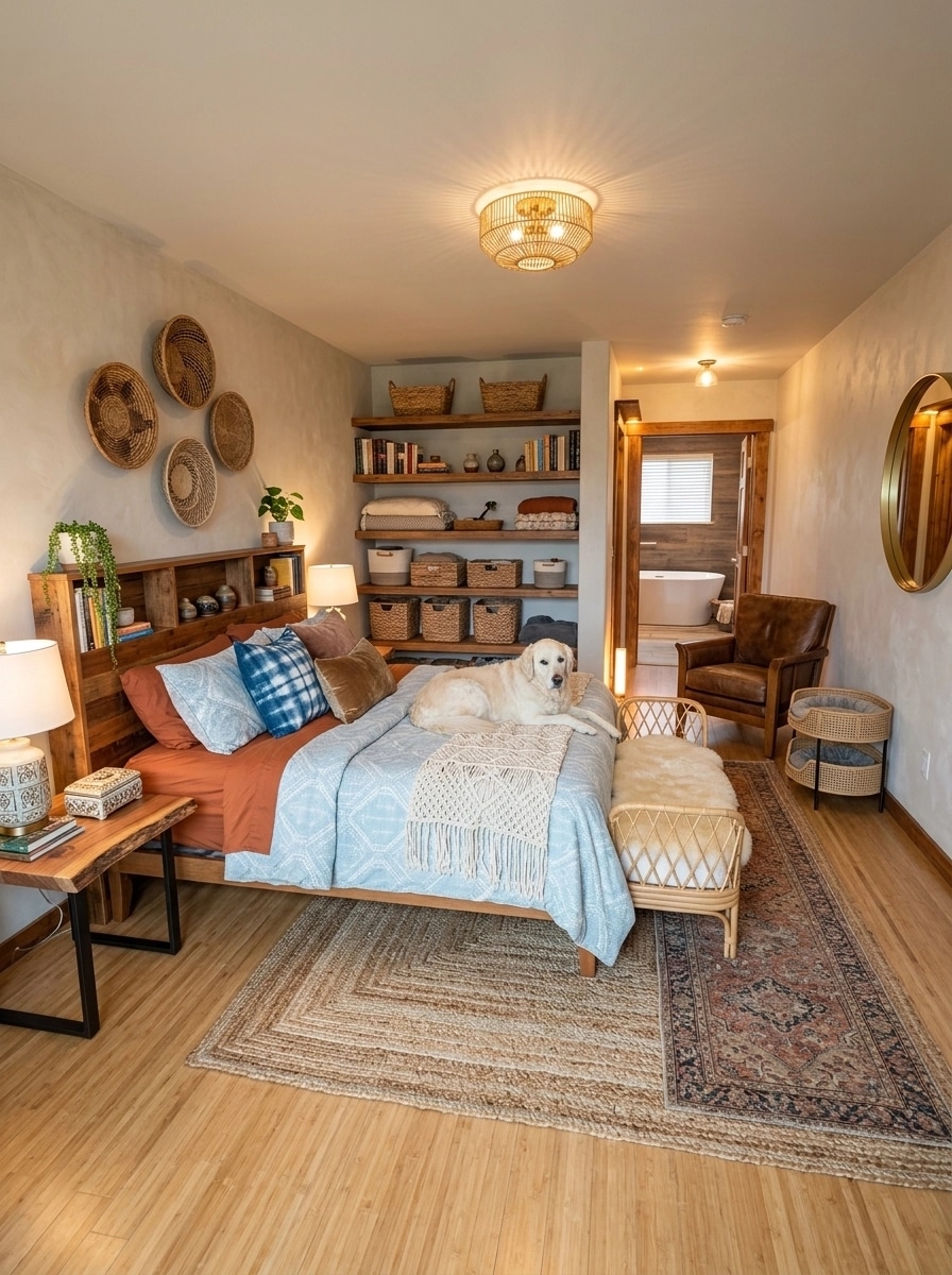 Bohemian Bedroom design — interior photo by GenRoom AI