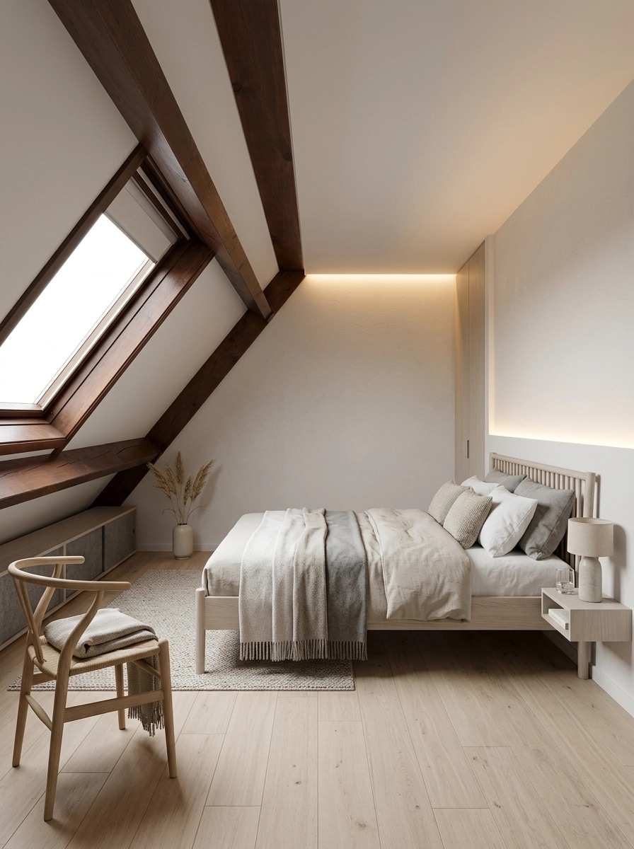 Scandinavian Bedroom design — interior photo by GenRoom AI