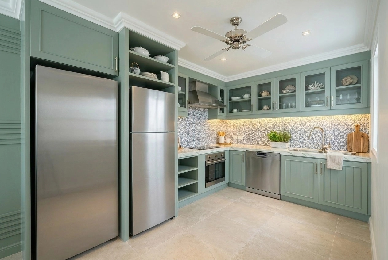 Interior design in Coastal / Hamptons style — Kitchen by GenRoom AI
