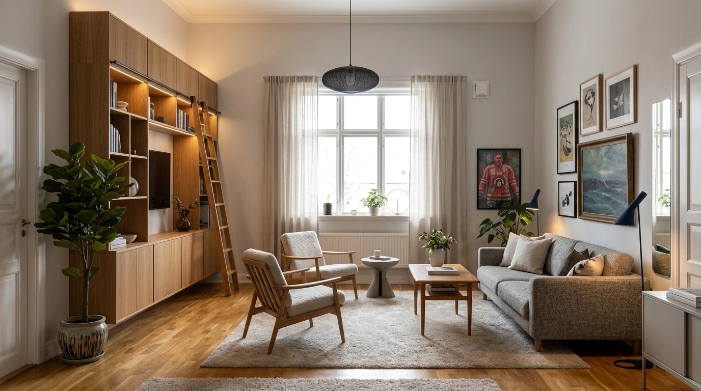 Scandinavian Living Room design — interior photo by GenRoom AI