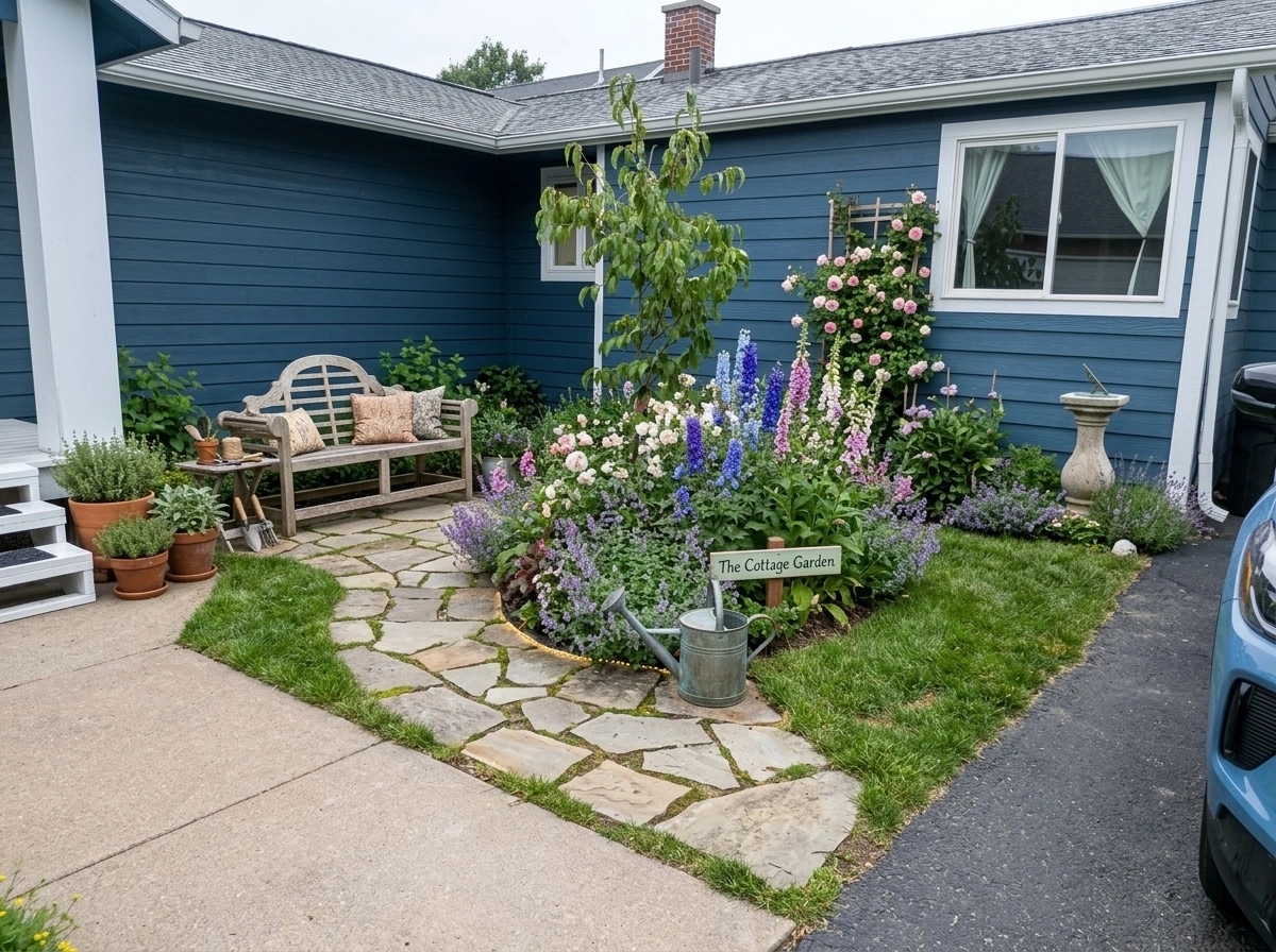 English Cottage Garden Yard design — yard photo by GenRoom AI