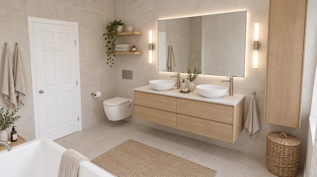 Interior design in Scandinavian style — Bathroom by GenRoom AI