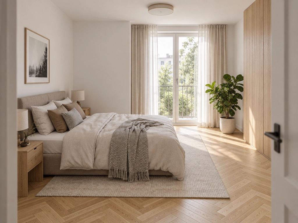 Scandinavian Bedroom design — interior photo by GenRoom AI