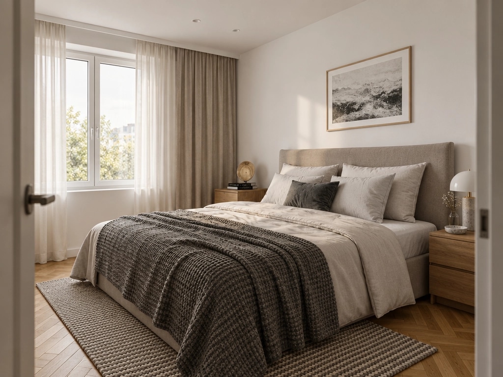 Scandinavian Bedroom design — interior photo by GenRoom AI