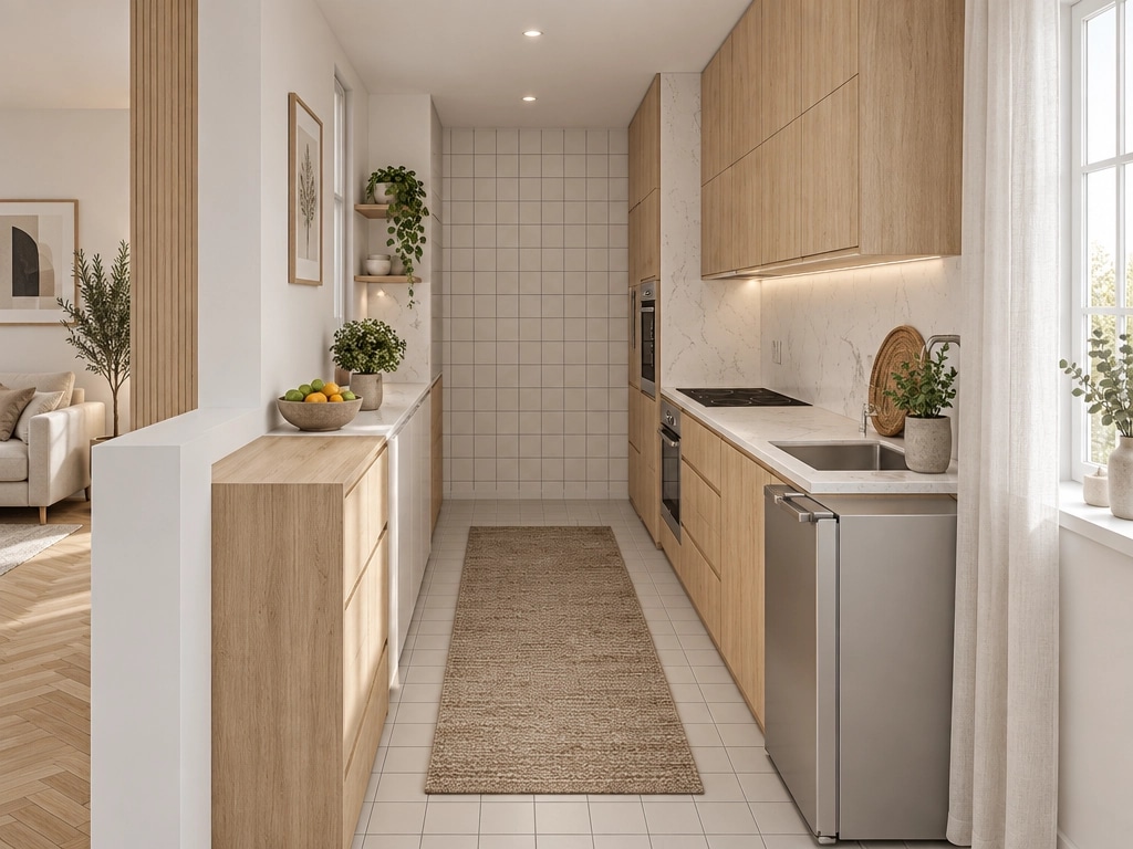Kitchen interior in Scandinavian style — photo by GenRoom AI