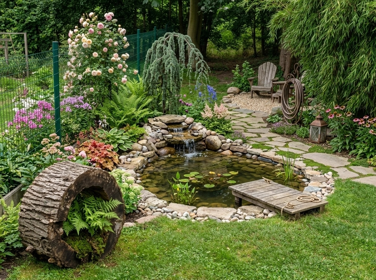Country Rustic Garden Yard design — yard photo by GenRoom AI