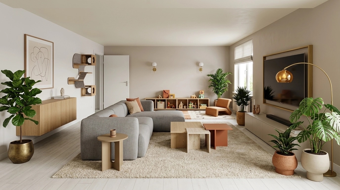 Minimalism Living Room design — interior photo by GenRoom AI