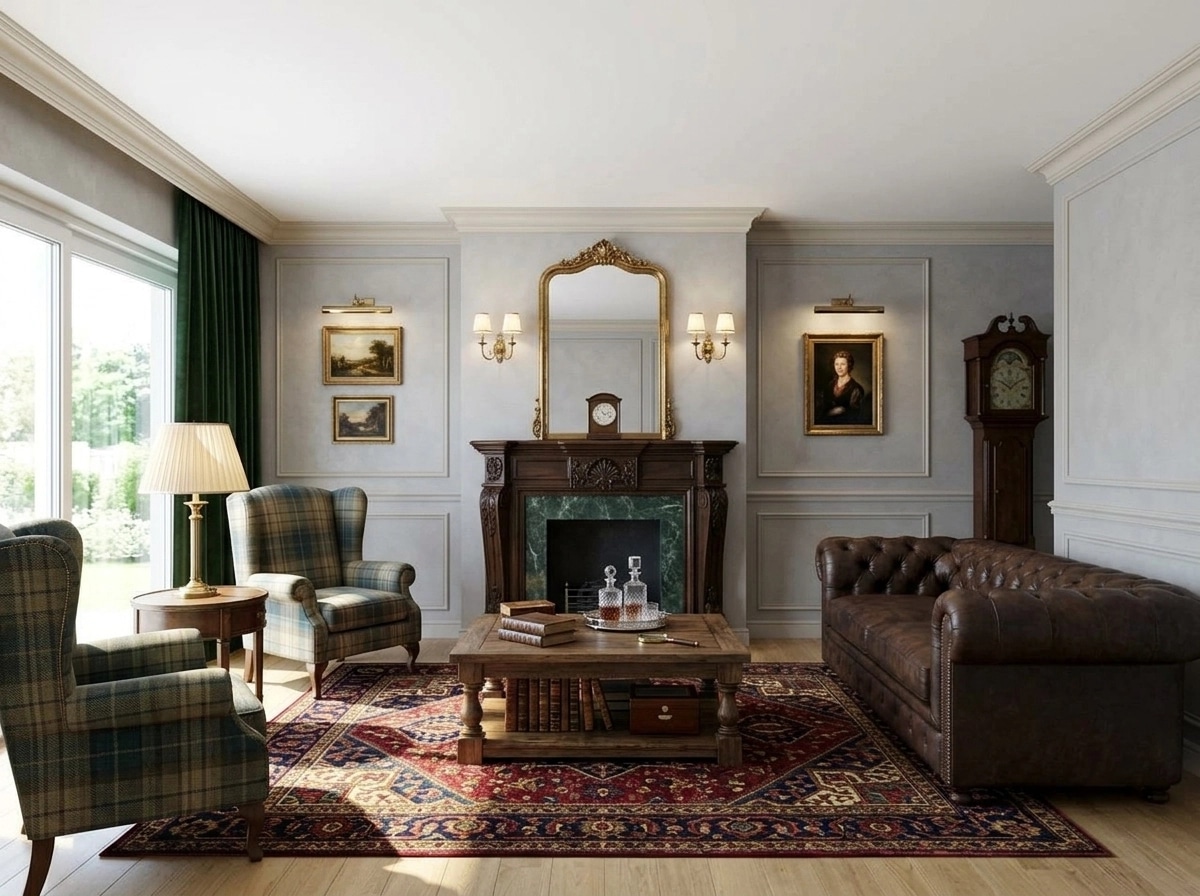 Interior design in British style — Living Room by GenRoom AI