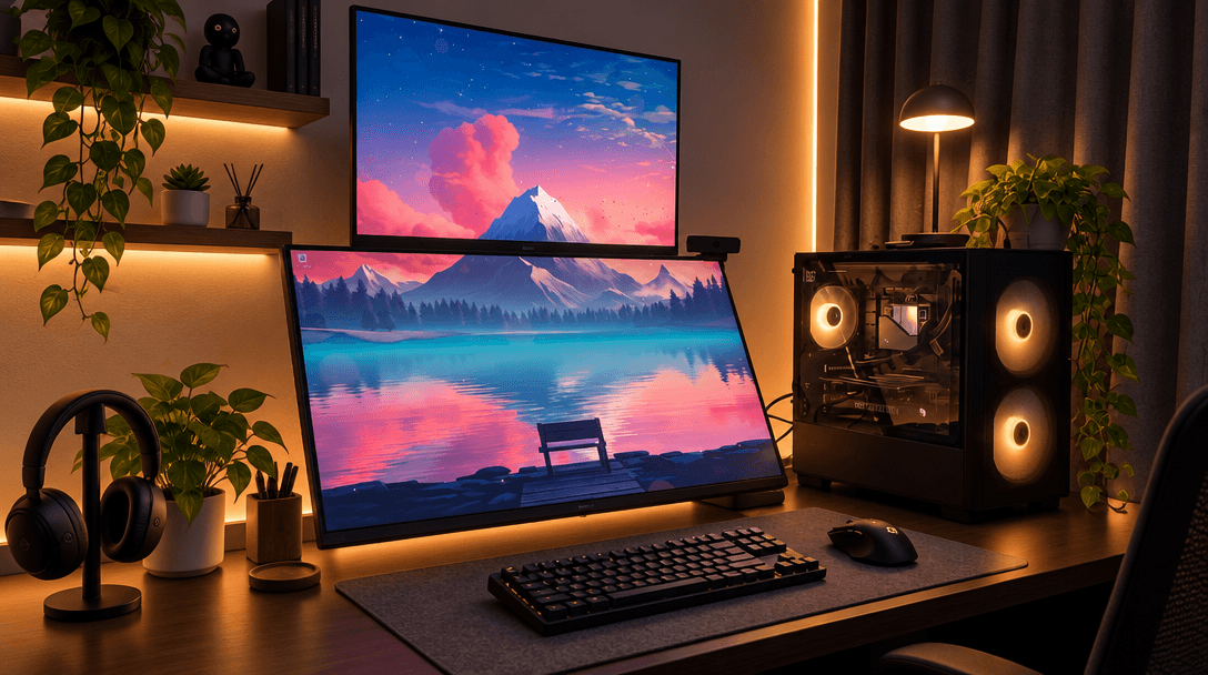 Office interior in Minimalism style — photo by GenRoom AI