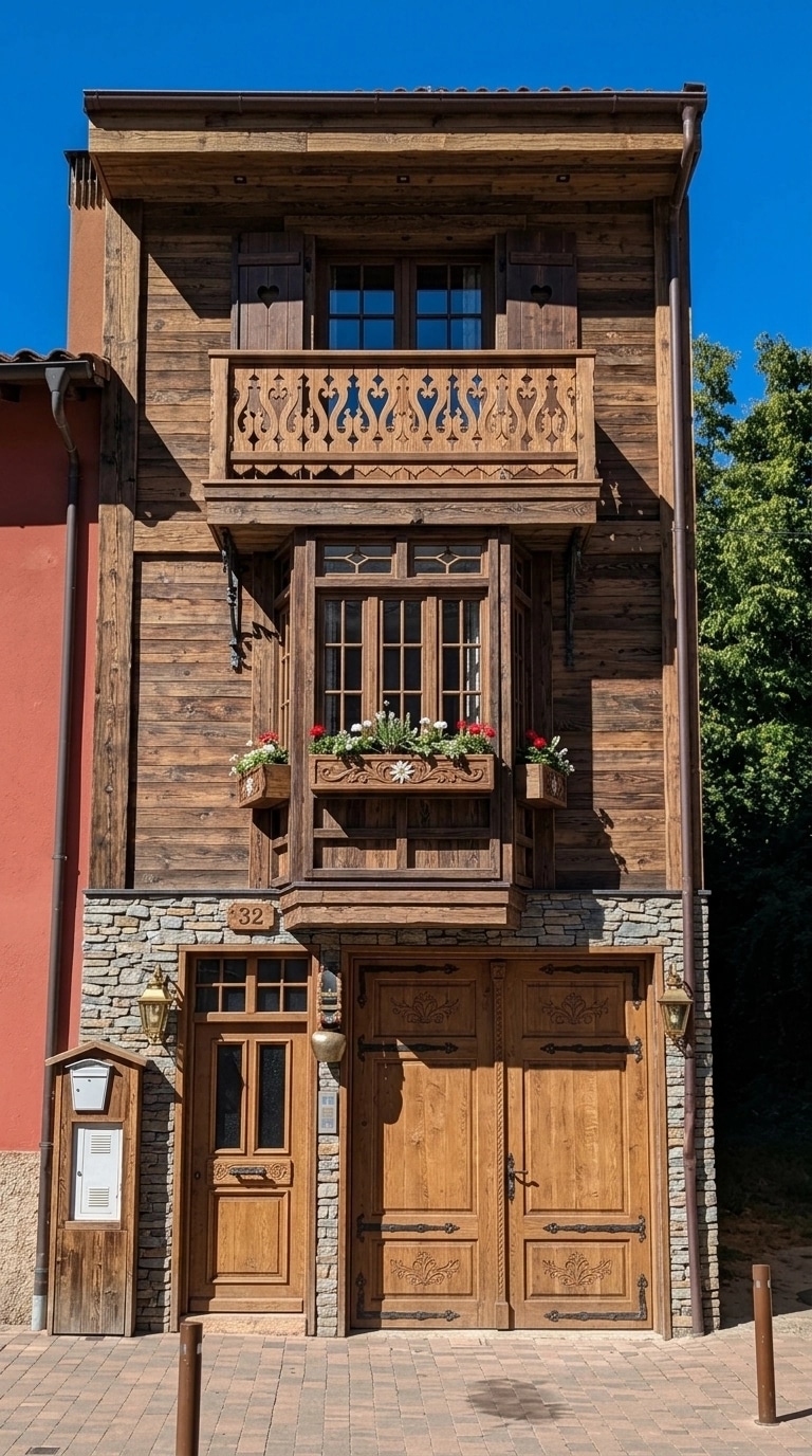 Cephe tasarımı Chalet Facade stili — Cephe GenRoom AI