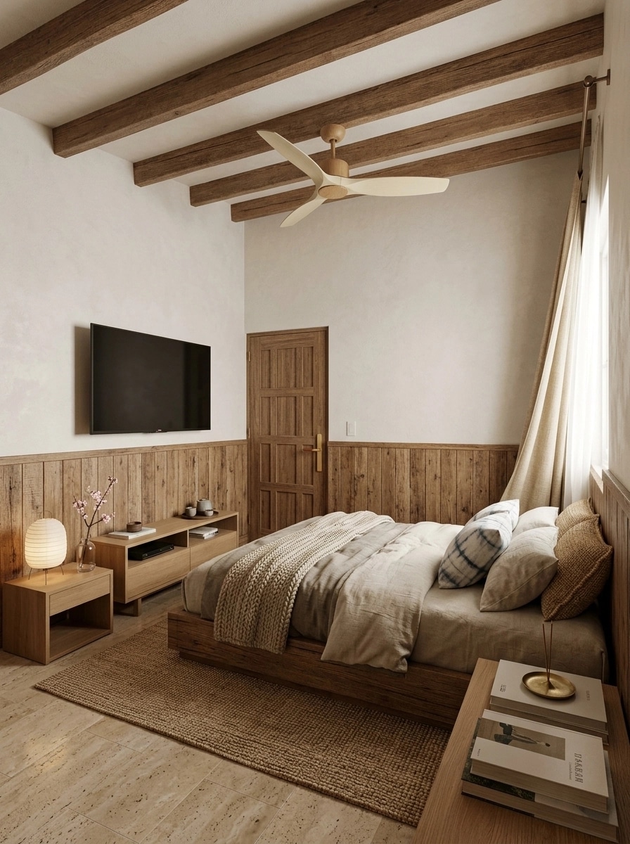 Japandi Chambre design — interior photo by GenRoom AI