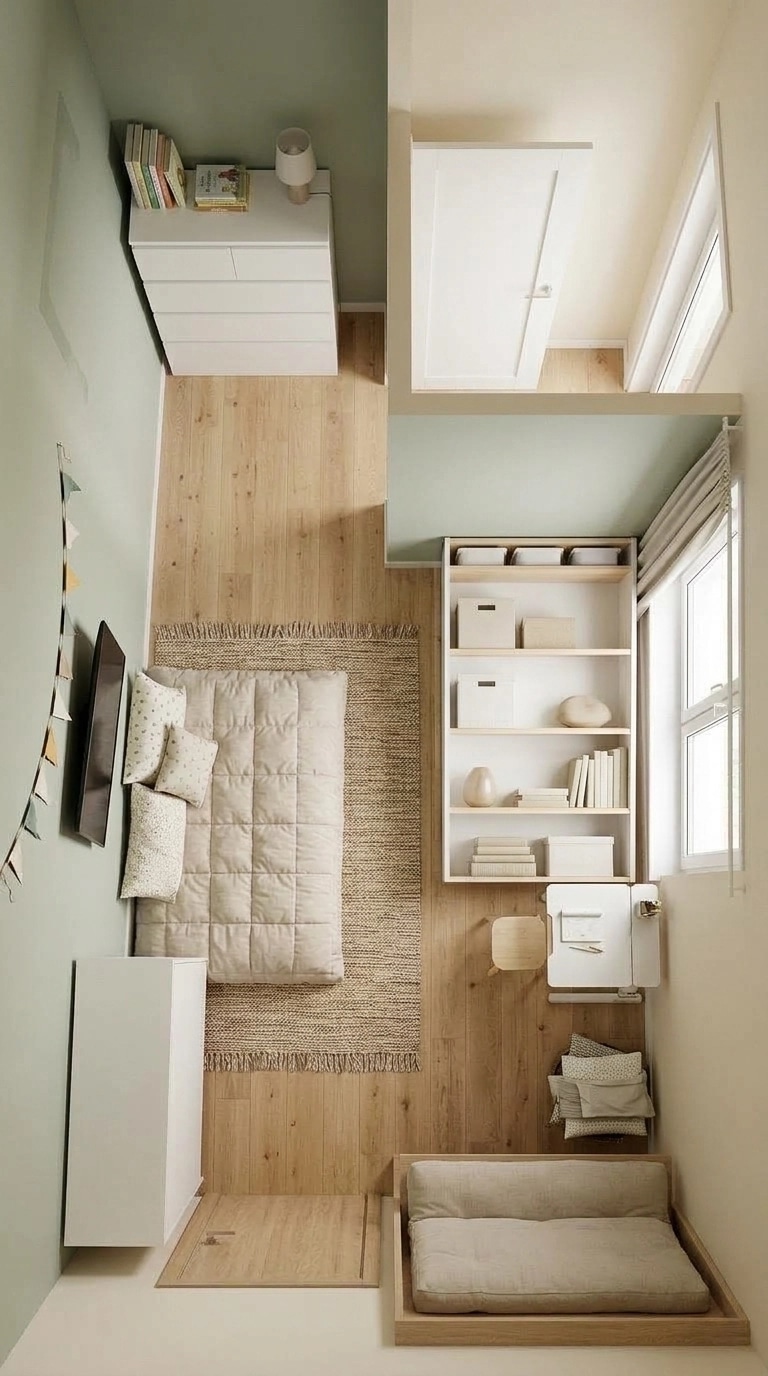 Interior design in Scandinavian style — Kids Room by GenRoom AI