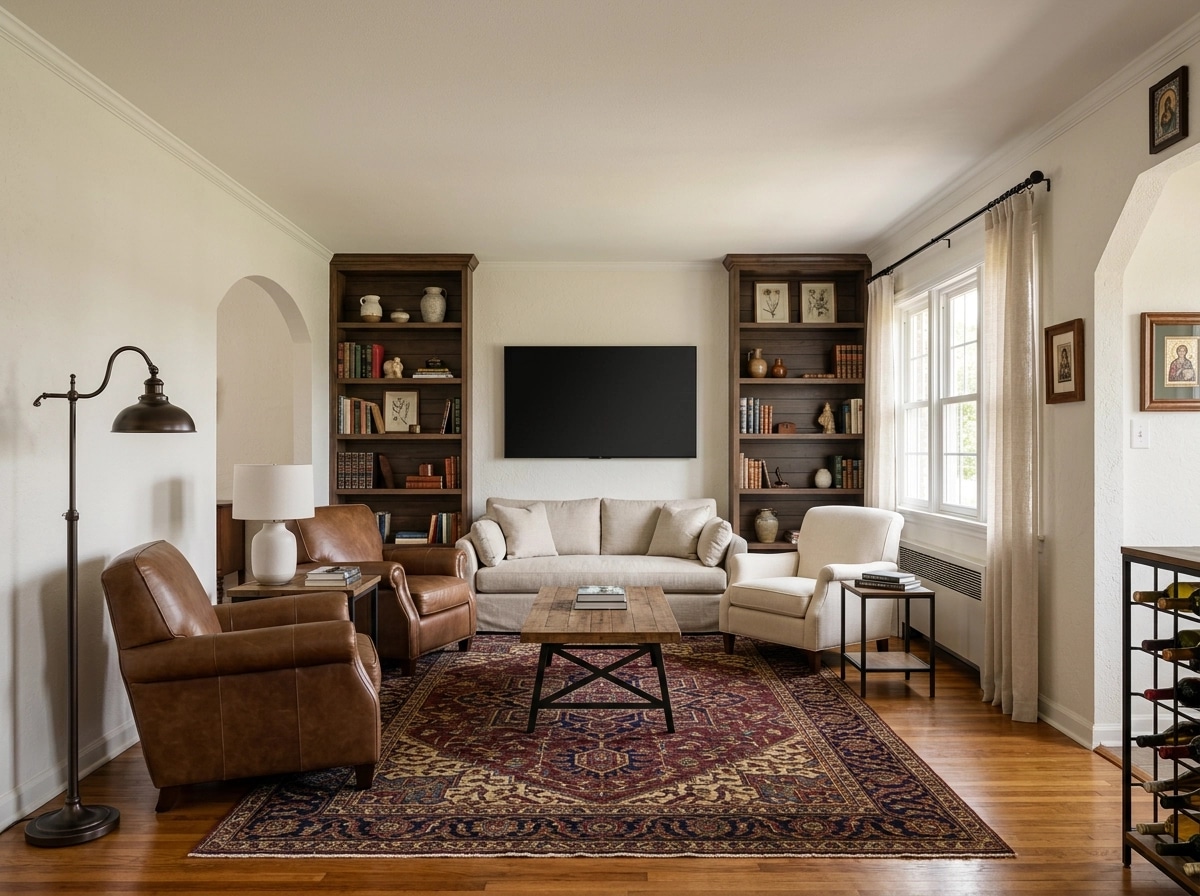 Modern Farmhouse Living Room design — interior photo by GenRoom AI