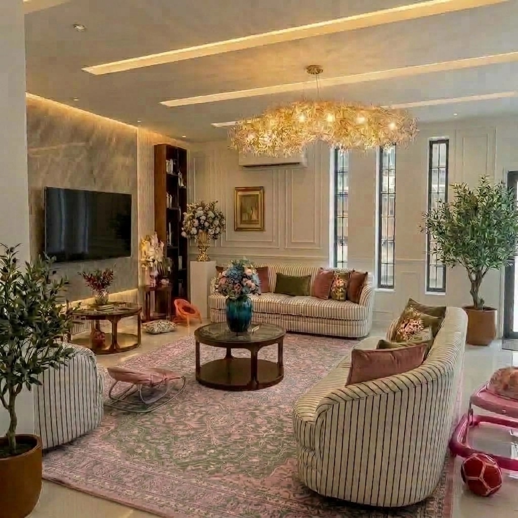 Interior design in Neoclassic style — Living Room by GenRoom AI