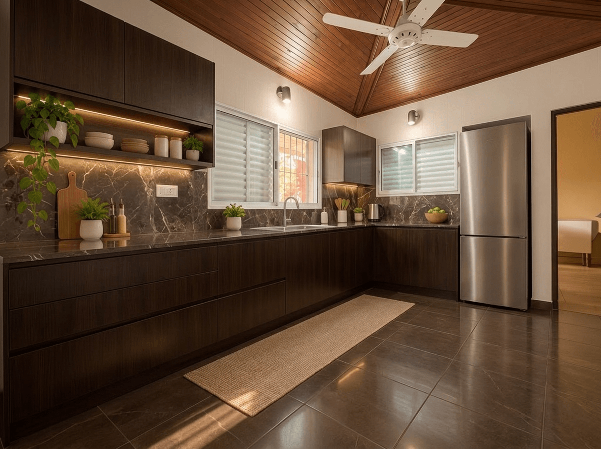Kitchen interior in Minimalism style — photo by GenRoom AI