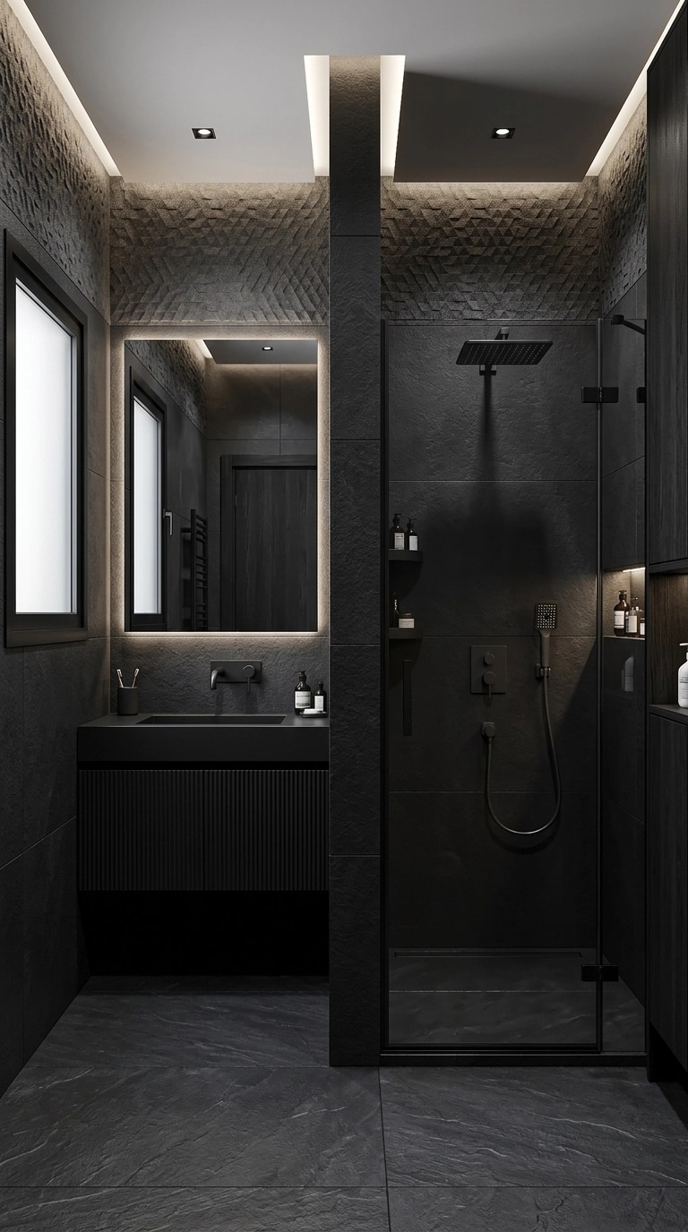 Blacktec Bathroom design — interior photo by GenRoom AI